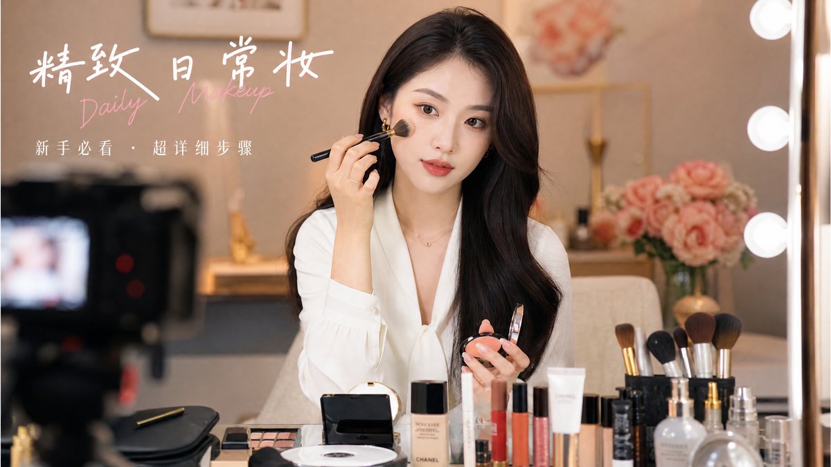 妻社精致妆容视频演示教程
